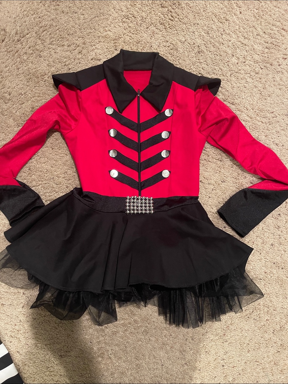 Girls Red and Black Dance Costume